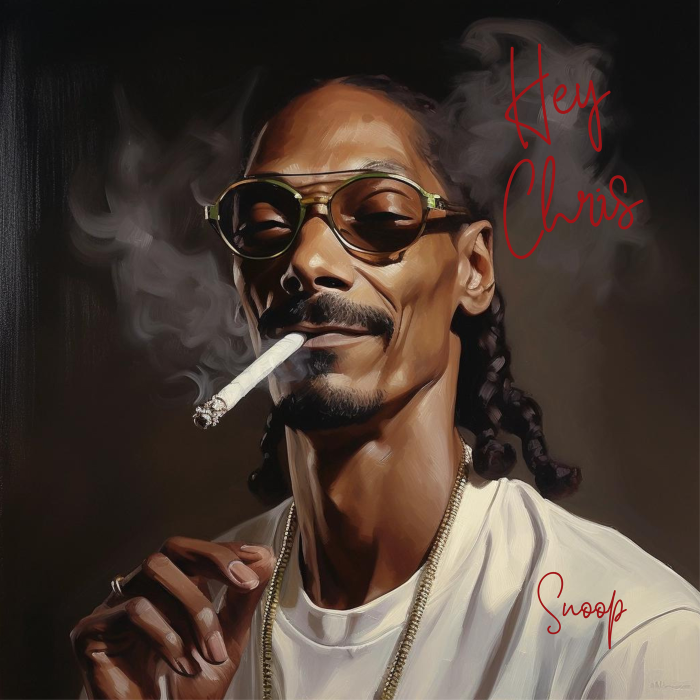 Navn/sætning på foto (Snoop Pup)